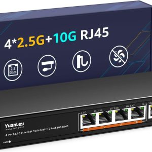 6 Port 10G Ethernet Switch, 4 x 2.5G, 2 x 10Gb