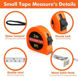 Copkim Small Tape Measure Keychain Mens Gifts