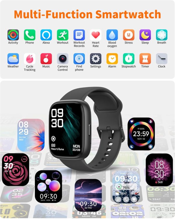 Smart Watch for Men Women, Bluetooth, 1.83" HD - Image 2