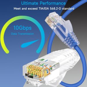 Lysymixs Cat6a Slim Ethernet Patch Cable 6 ft