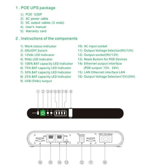 10800mAh UPS  Uninterruptible Power Supply Mini - Image 2