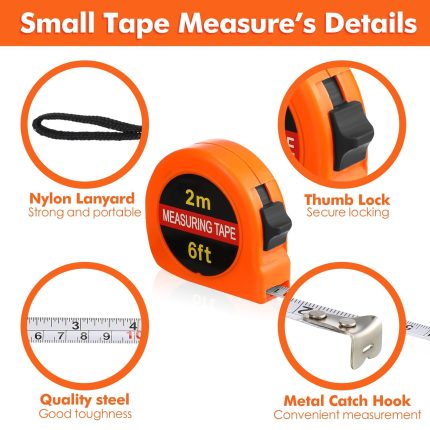 Copkim Small Tape Measure Keychain